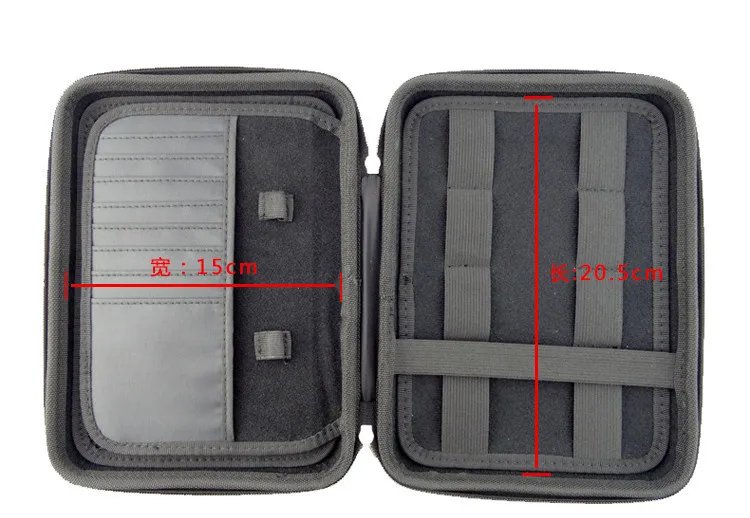 GUANHE BIG SIZE USB Drive Organizer Electronics Accessories Case  / Hard Drive Bag  22*16*4.5cm USB Flash Drive Case Bag