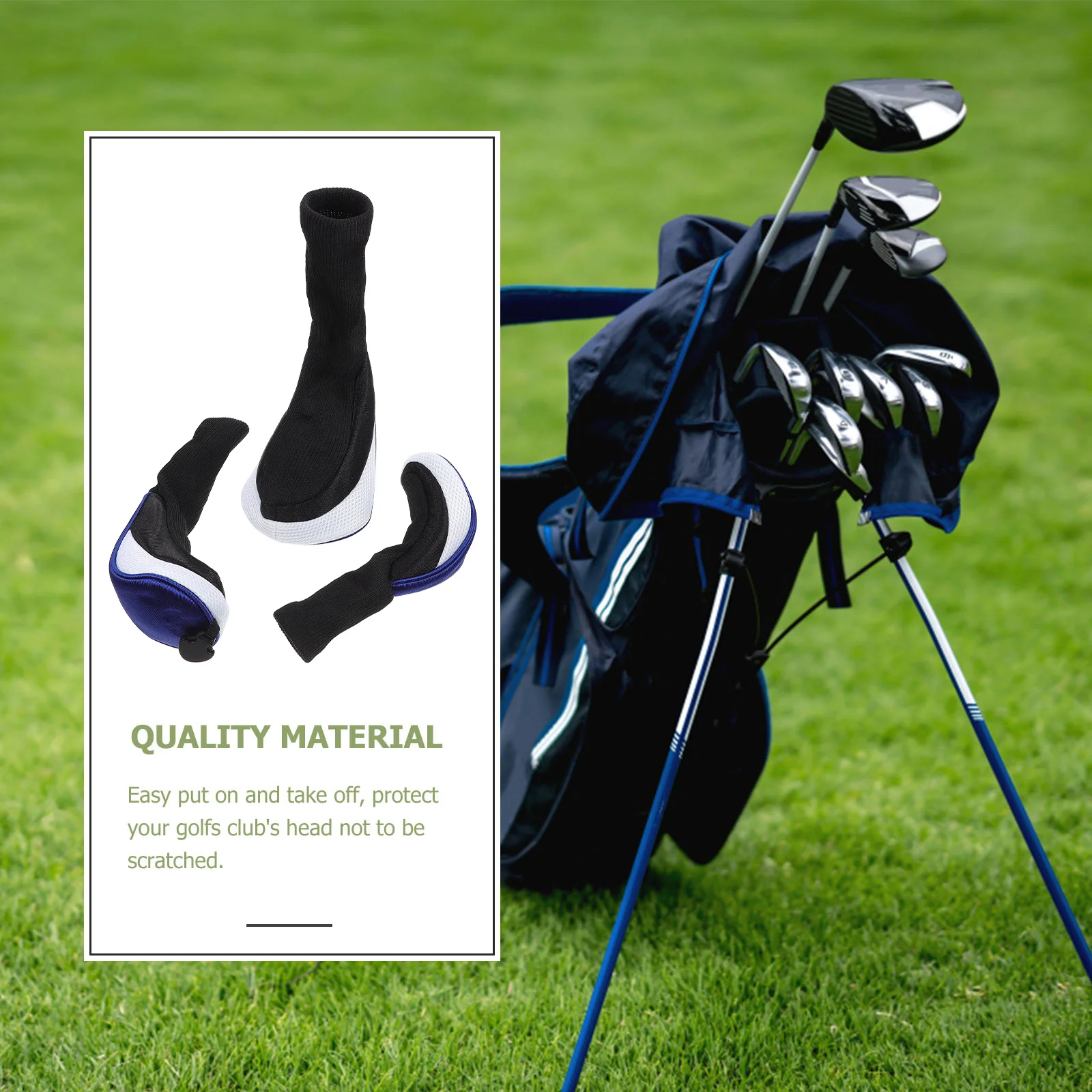 1 مجموعة غطاء رأس نادي الغولف سميكة واقية كم لقضبان مضرب التغطية الكاملة المضادة للخدش ملحقات رياضية المحمولة جولف #2
