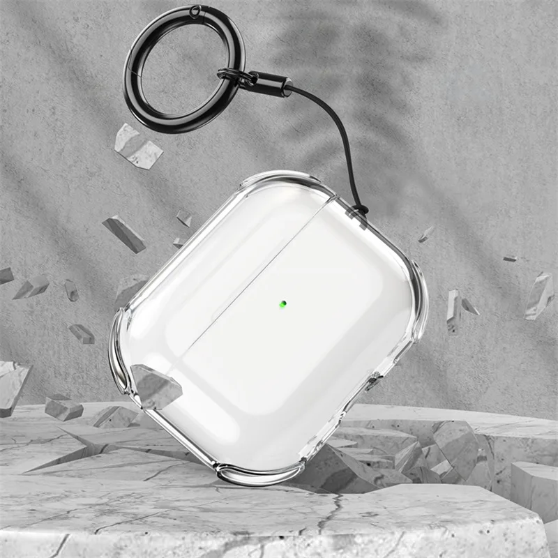 男性と女性のための完全な保護TPUケース,クリーナーキット付きカバー,ソフトスキン,キーホルダー,Airpods 4