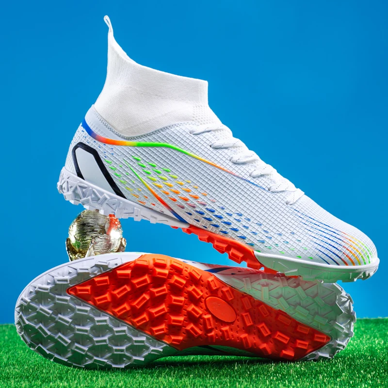 Men Professional Training Soccer Shoes Outdoor Football Boots Soccer Cleats Turf Futsal Match Grass Unisex Non-slip Breathable