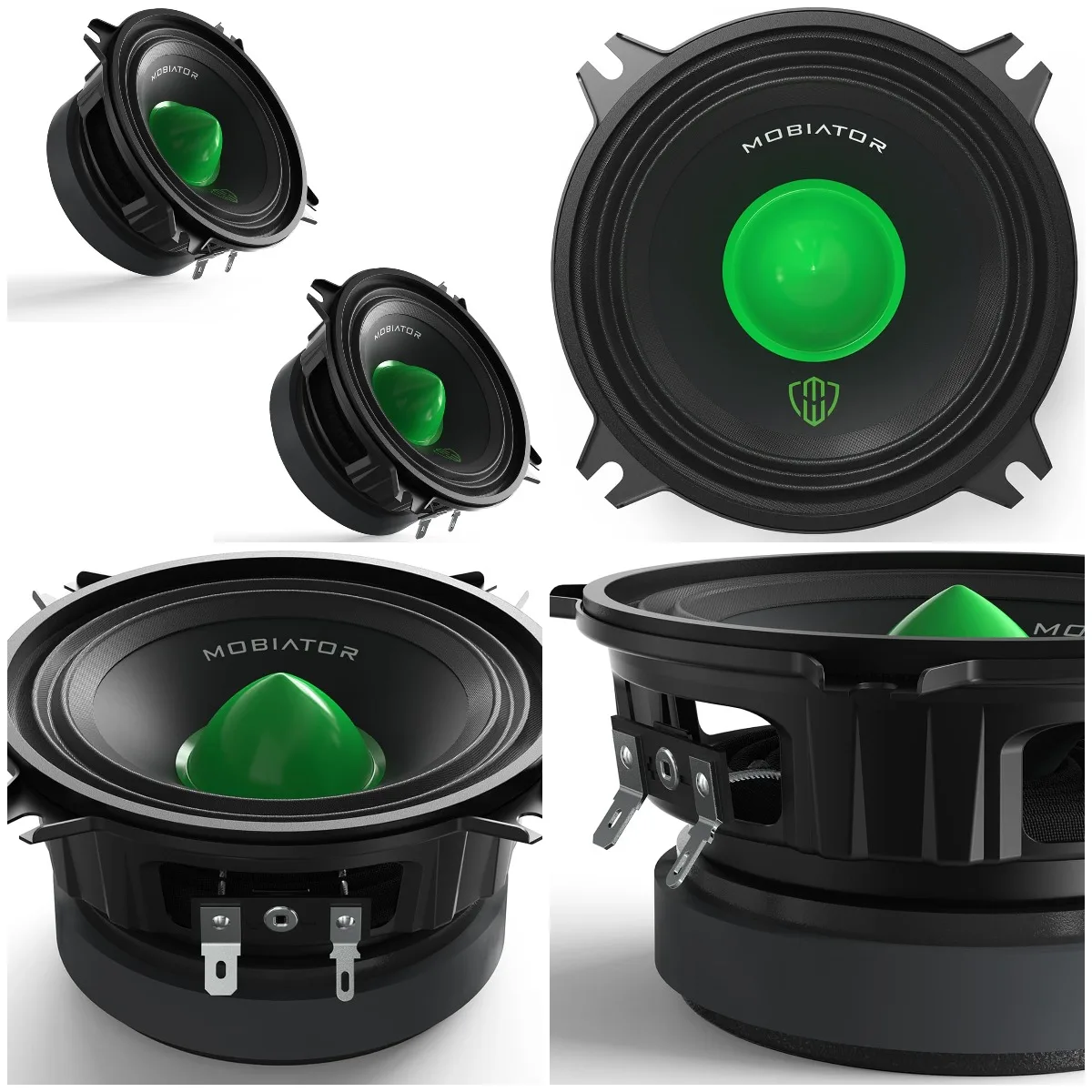 

Midrange Loudspeakers MB-M404, 400W Max, 4 Ohms, High Efficiency Car Door Speakers - Black (2)