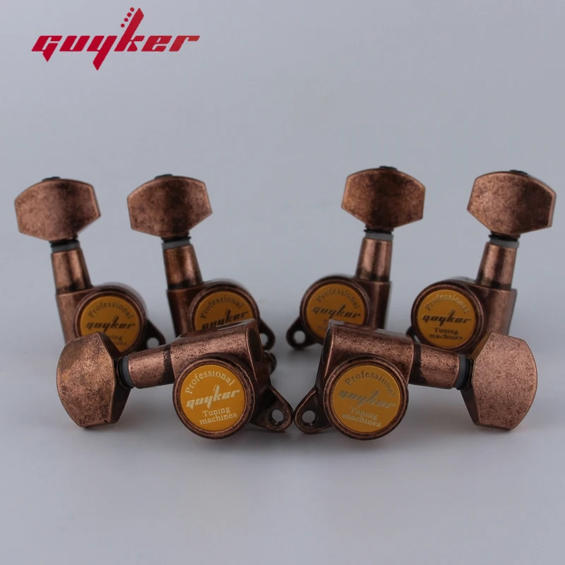 GUYKER Tuners Guitar Models Rear string Electric Guitar Machine Heads Antique Bronze