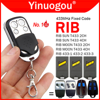 RIB SUN MOON T433 2CH 4CH 433-1 433-2 433-3 Garage Door Remote Control Duplicator 433.92MHz Fixed Code Hand Transmitter Opener