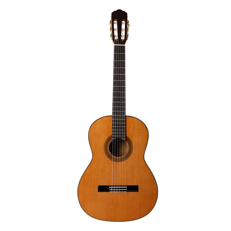 D-3625 Klassische Akustikgitarre, 36 Zoll Reisegitarre mit Nylonsaiten, Roter Pinus-Decke mit Palisander-Korpus, Inklusive Zubehör – Detail 3