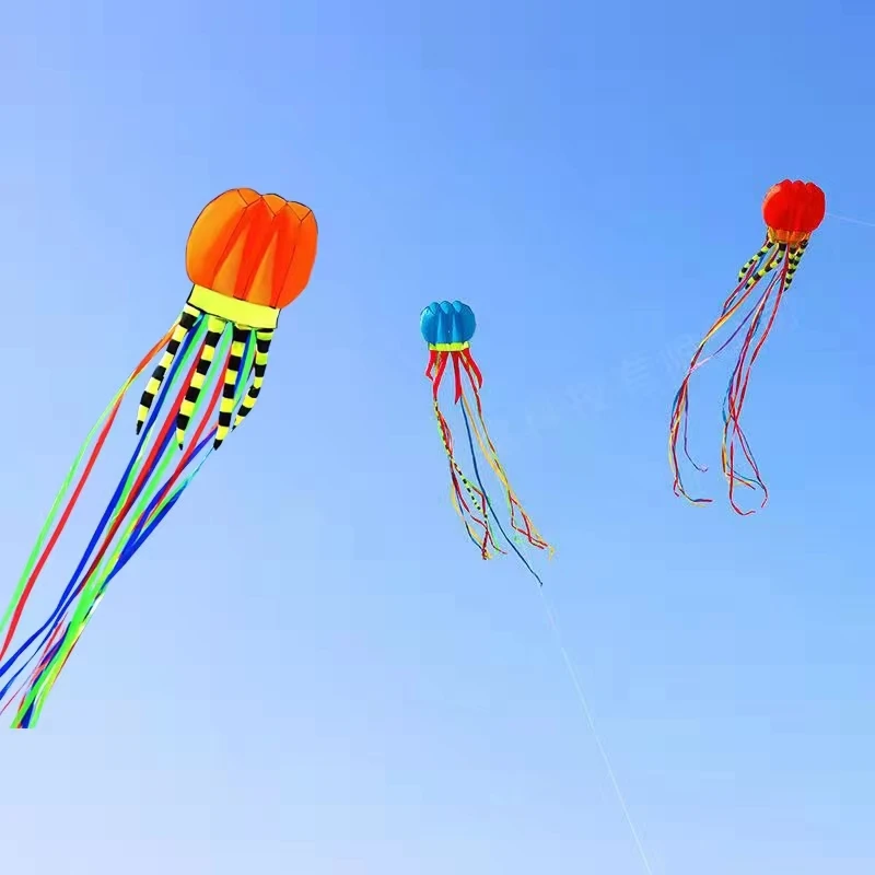 free shipping jellyfish kite flying soft kite reel for adults kites walk in sky octopus kites Paragliding dragon fly sports toys