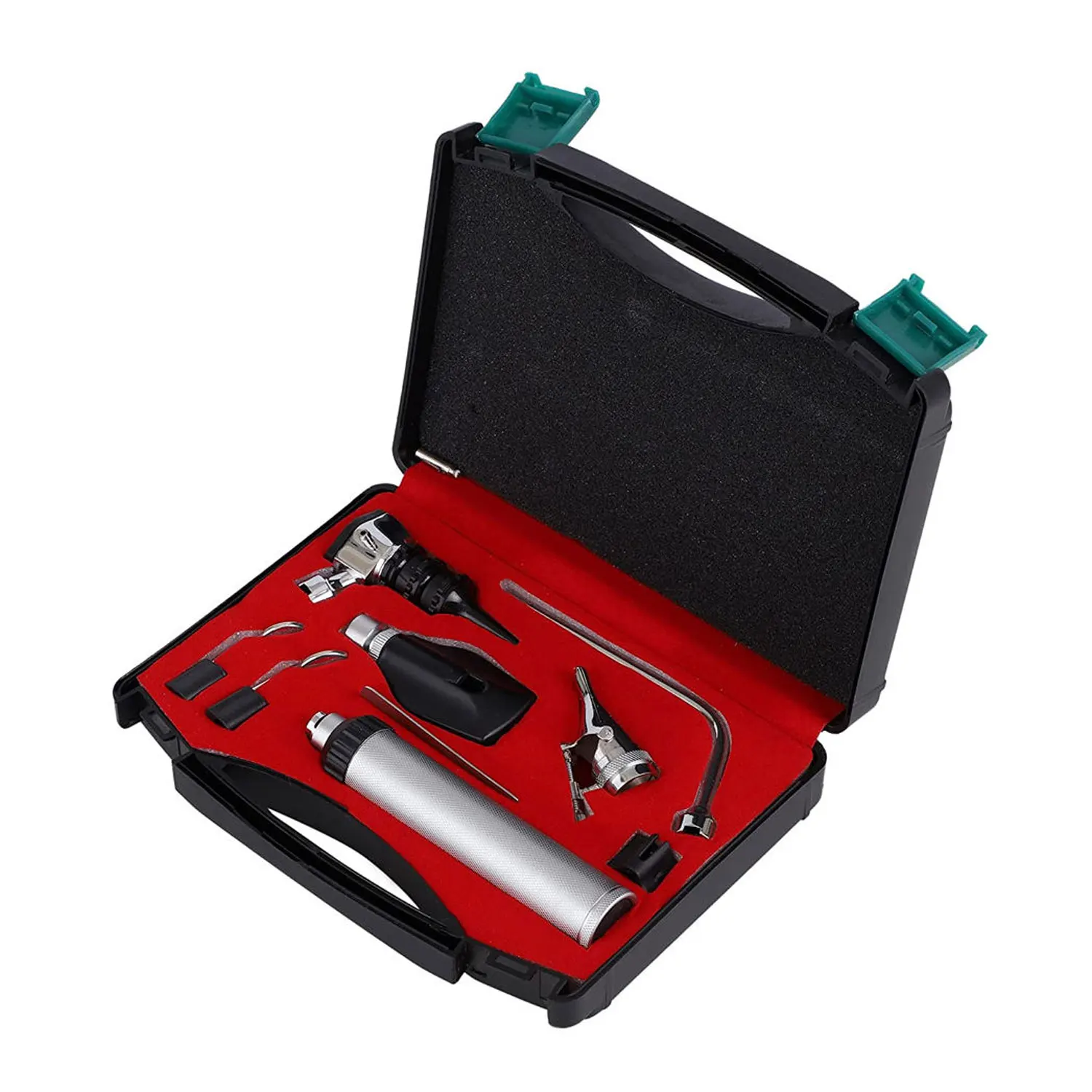 Veterinary Fiber Optic Otoscope & Ophthalmoscope Set – Portable Stainless Steel ENT Diagnostic Illumination System