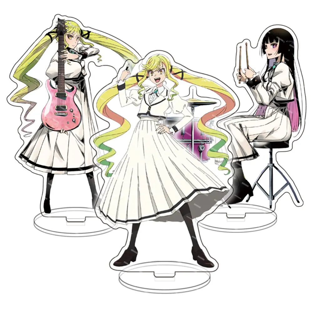 15 cm Anime Rock es la modestia de una dama Suzu Miya Ririsa ​ ​ Kurogane Otowa ​ ​ Placa de soporte para Cosplay, figura de dibujos animados, modelo de personaje Prop