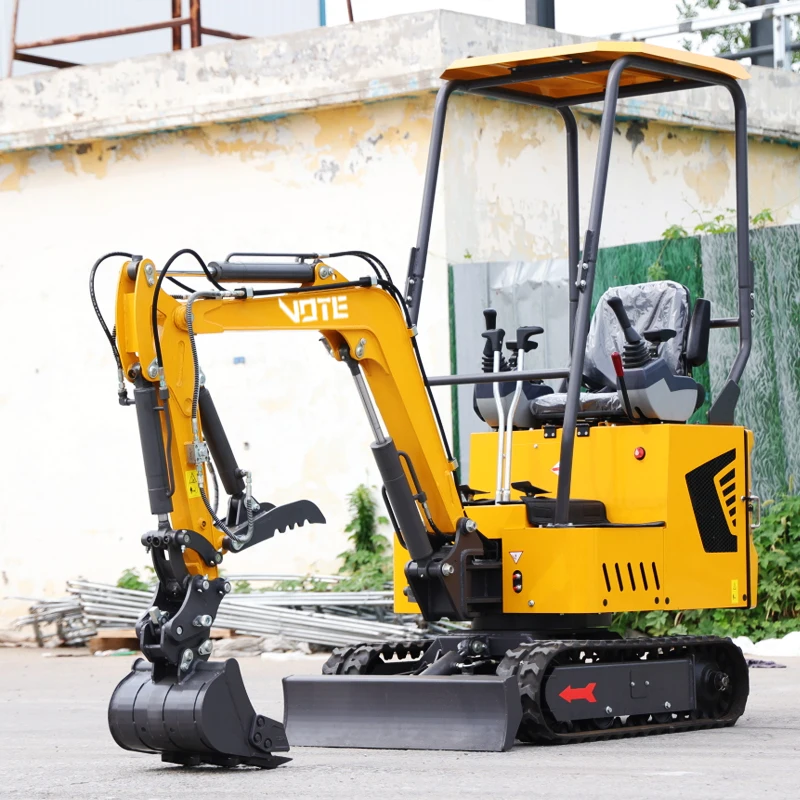 

Free Shipping Mini Digger 1Ton Earth-moving Machinery Small Crawler Bagger Multifunctional Hydraulic Mini Excavator Customized