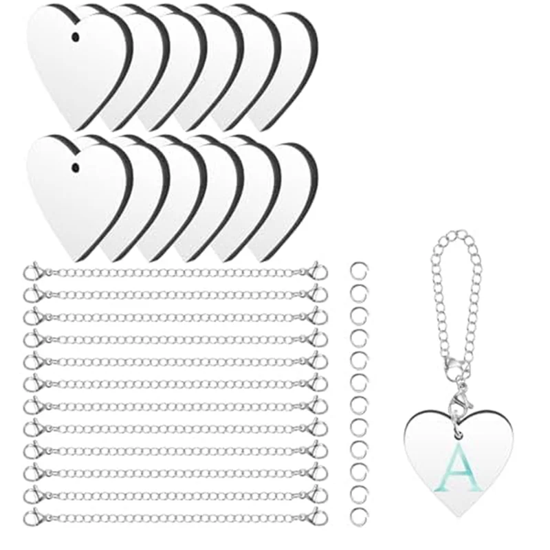 【A38M】Sublimation Charm Accessories For Cup Name ID Charm For Tumbler Cup Single Side Sublimation Blanks Bulk,Round