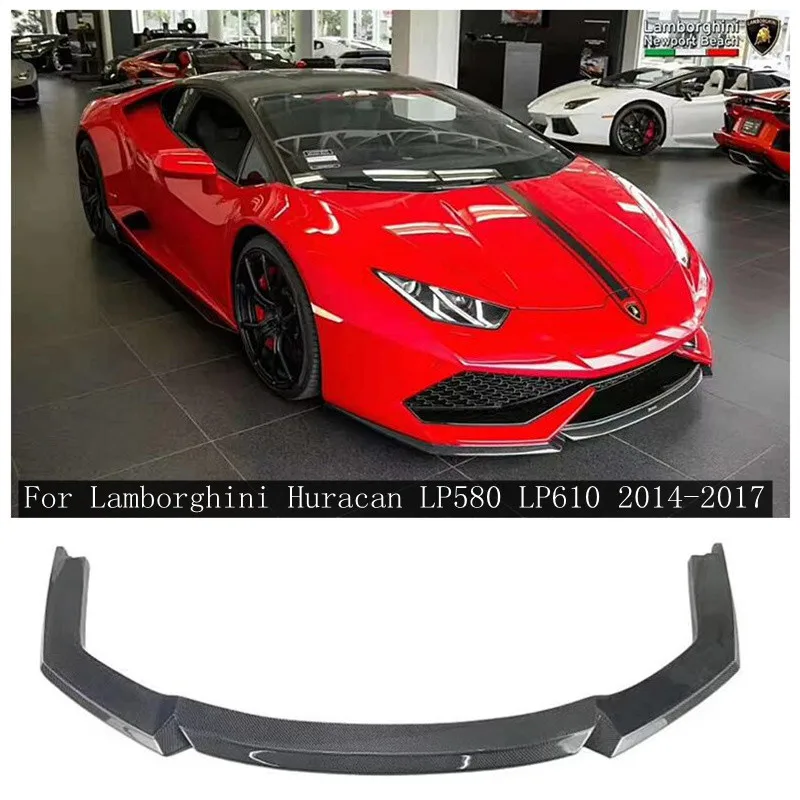 

For Lamborghini Huracan LP580 LP610 2014-2017 Carbon Fiber Bumper Front Lip + Rear Diffuser + Spoiler + Side Skirt Cover