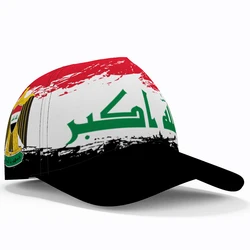 Irak czapki baseballowe 3d Custom Made nazwa Logo zespołu Iq kapelusze Irq kraj podróży holenderski naród Islam arabski Arab Flag wędkowanie nakrycia głowy