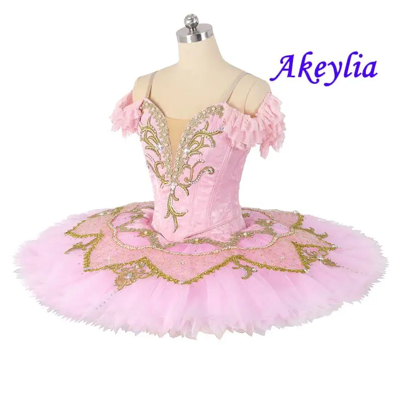 sleeping beauty ballet tutu Split Professional pink Flower Fairy Ballet international Competition Pancake Tutu Cosutme Girl 0334