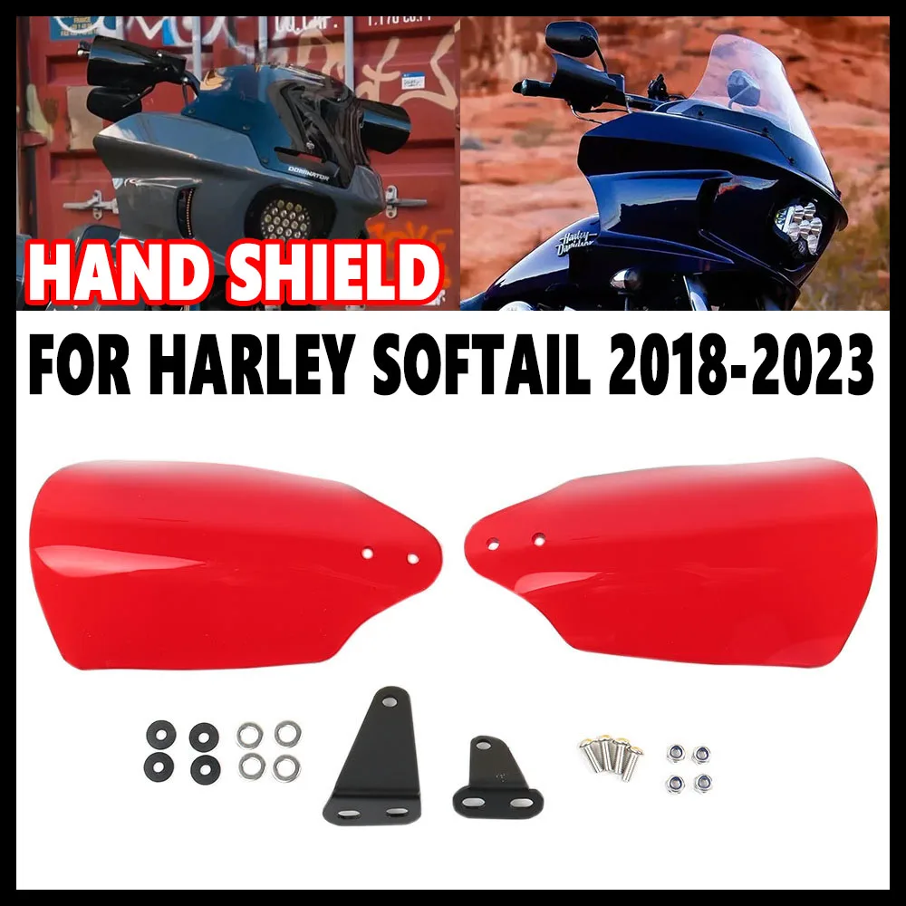 For Harley Softail Street Bob FXBB FXBBS Deluxe FLDE Low Rider ST FXLRST 18-23 Motorcycle Handguards Protector Hand Shield Cover