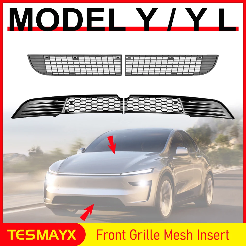 For 2025 2026 Tesla Model Y Premium Juniper Model YL Lower Bumper Anti Insect Net Front Grill Mesh Inserts Air Vent Grille Cover