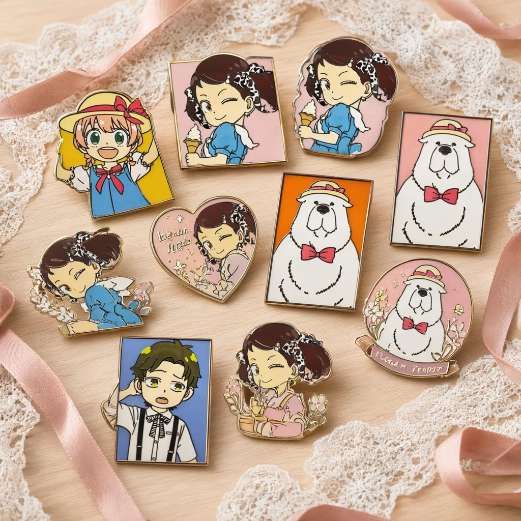 Cute Spy X Family Enamel Pin Anya Forger Lapel Badge Cartoon Metal Brooch Clothing Bag Decor Anime Fans Collectible