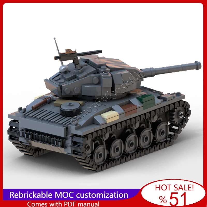 550 قطعة MOC Chaffee M24 خزان خفيف نموذج اللبنات لتقوم بها بنفسك الطوب الإبداعية الجمعية مجموعات الالعاب للأطفال مفاجأة هدية عيد ميلاد