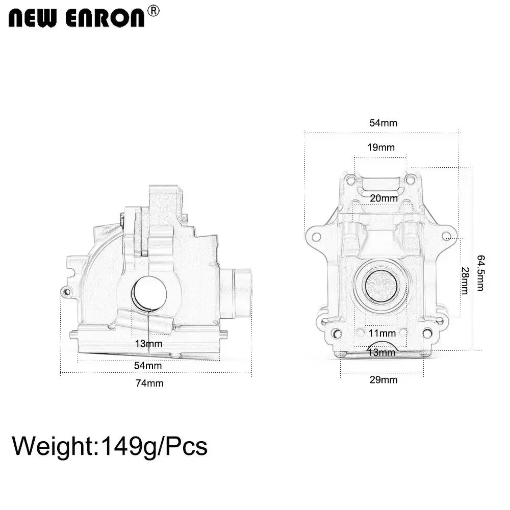 NEW ENRON Alloy Front or Rear Differential Gearbox Case 9529 For 1/8 Traxxas 4WD brushless monster truck  Link Enabled 95076-4