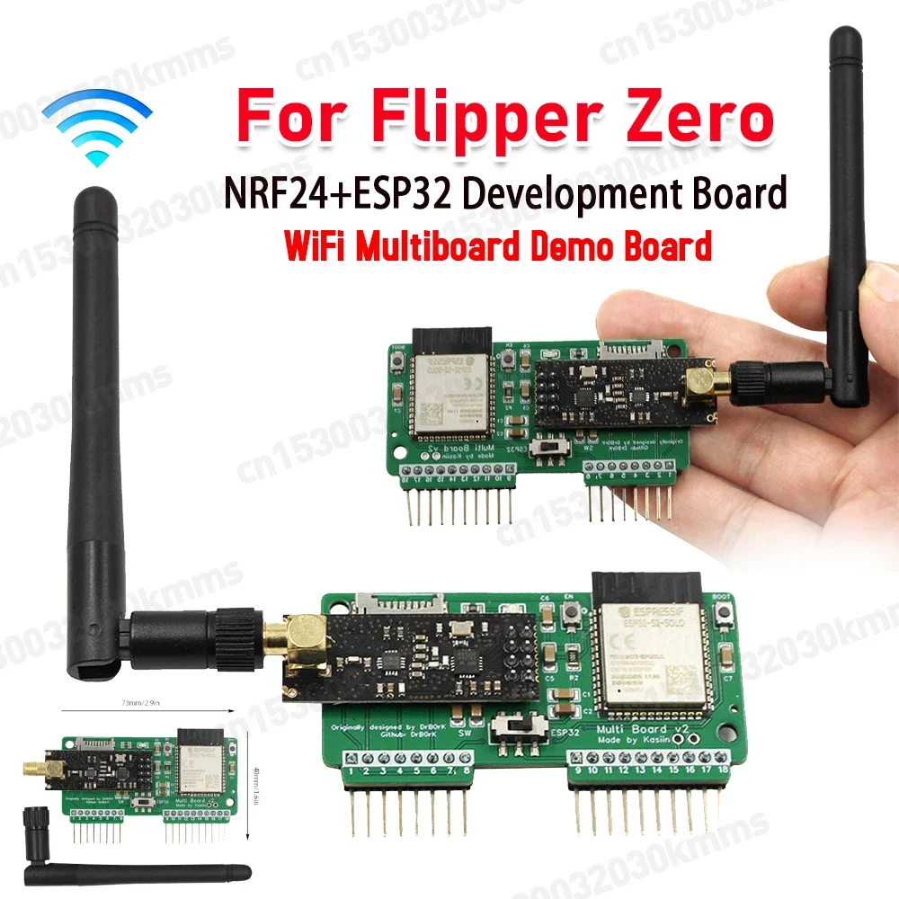 For Flipper Zero WiFi Multiboard Wireless Development Board NRF24+ESP32 Development Board Electronics Project Board