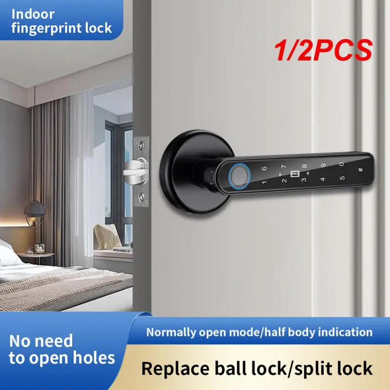 

1/2PCS Digital Electronic Lock bluetooth-compatible Smart Door Lock With 2 Keys Fingerprint Security Password Handle Lock for