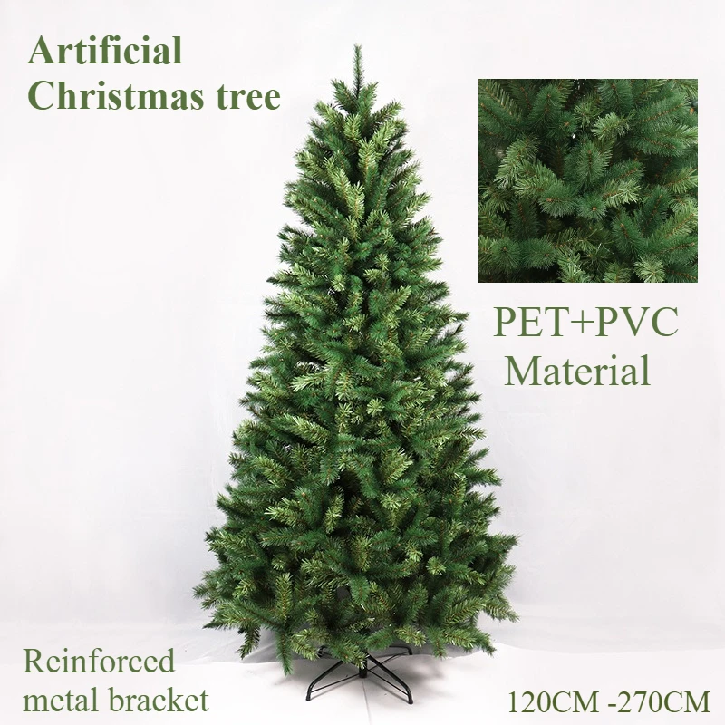 

Artificial Christmas Tree PVC and Pine Needles Encrypted Christmas Tree 120cm To 270m Family Christmas Atmosphere Decorations