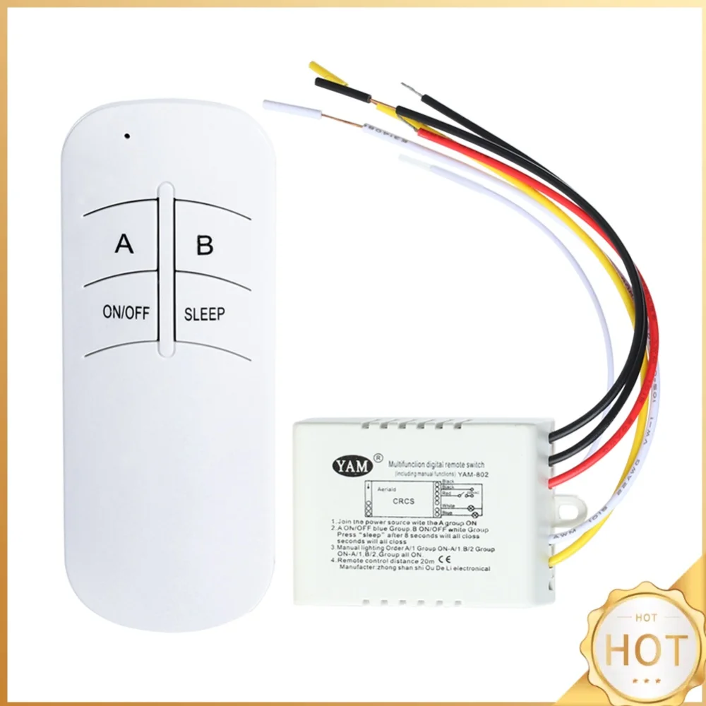 1/2/3 Channel Light Switchs 220V Receiver Transmitter ON/OFF Wall Remote Control Switchs Lamp for Lamp Light Tools
