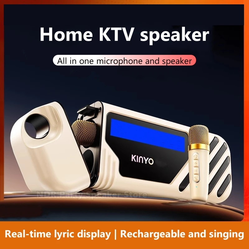 

Stereo Sound K-song Speaker Led Lyric Display Mini Karaoke Speaker with Mic and Bluetooth for Party and Home as the Gift for K