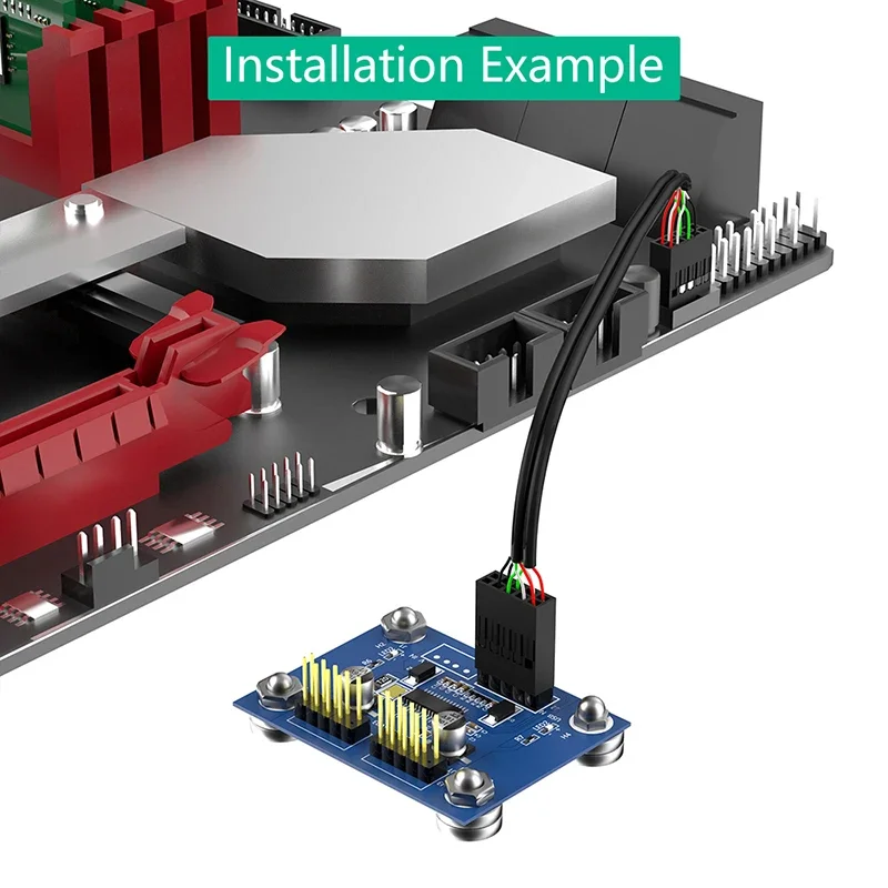 NEW USB2.0 9 Pin to Dual 9Pin Splitter Motherboard 9Pin 1 to 2 Header 4Port USB 2.0 Hub with Power LED Magnetic Base For Desktop