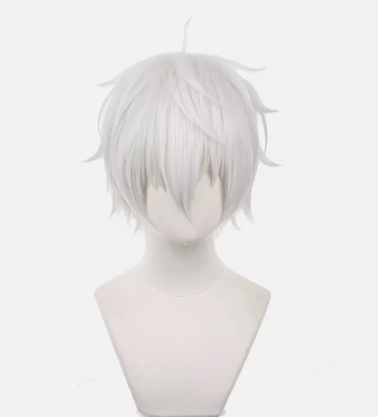 Blue Lock Seishiro Nagi Cosplay Wigs 30cm Silver White Synthetic Hair