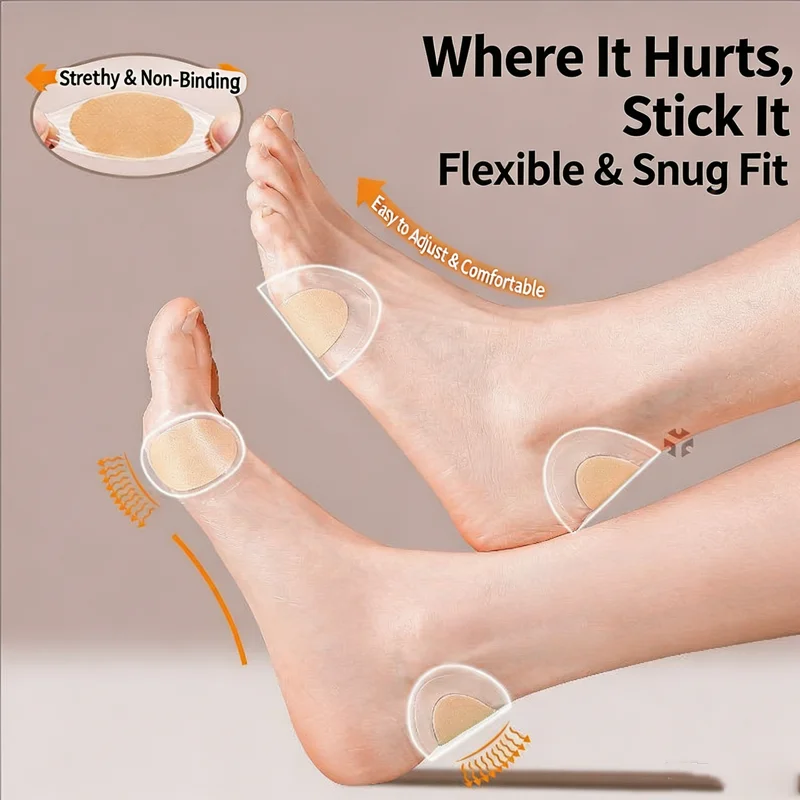 10-20-30 Pieces of Multi-Purpose Heel Anti-Wear Patches, Suitable for Flexible, Invisible Foot Care Pads for Heels, Toes, and Ankles, Waterproof Anti-Friction Shoe Protection Patches, Unisex