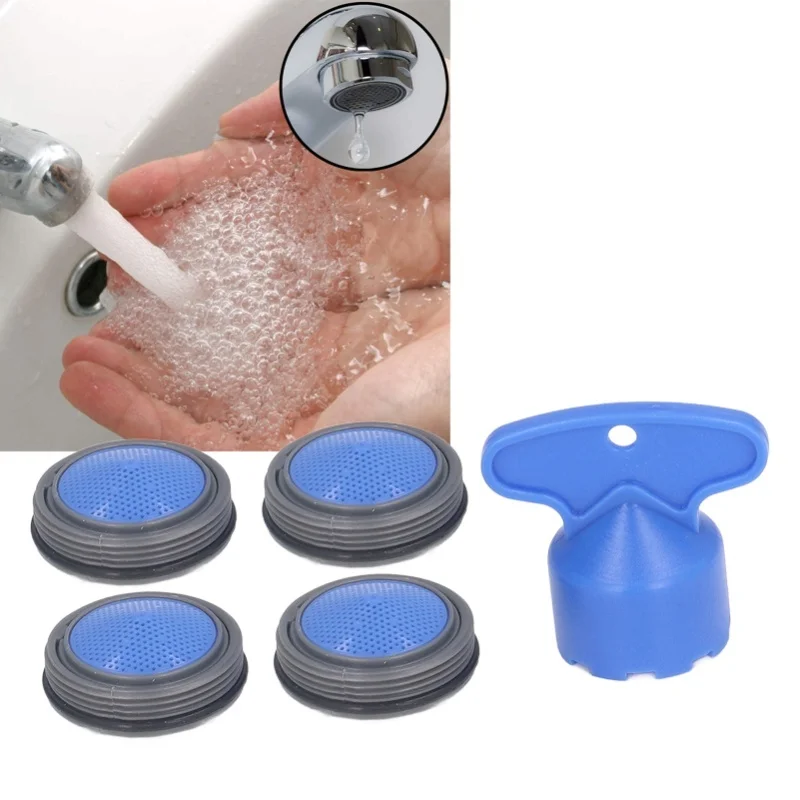 

Аэраторы для смесителя, вставленные M24 мм, аэраторы для смесителя, запасные части с гаечным ключом для ванной комнаты, кухни, внутренняя резьба