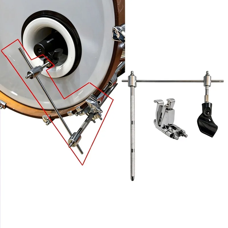 Drum Kit Microphone Stand Portable Microphone Clip Professional Stable Bass Drum Mic Iron Bracket Stage Performance Accessories