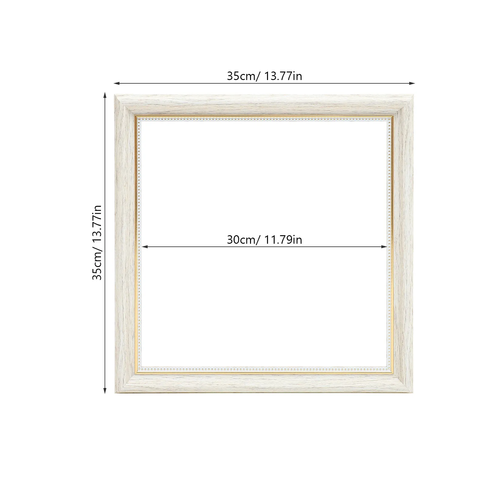 Vintage Resin Floating Frame for Canvas Display