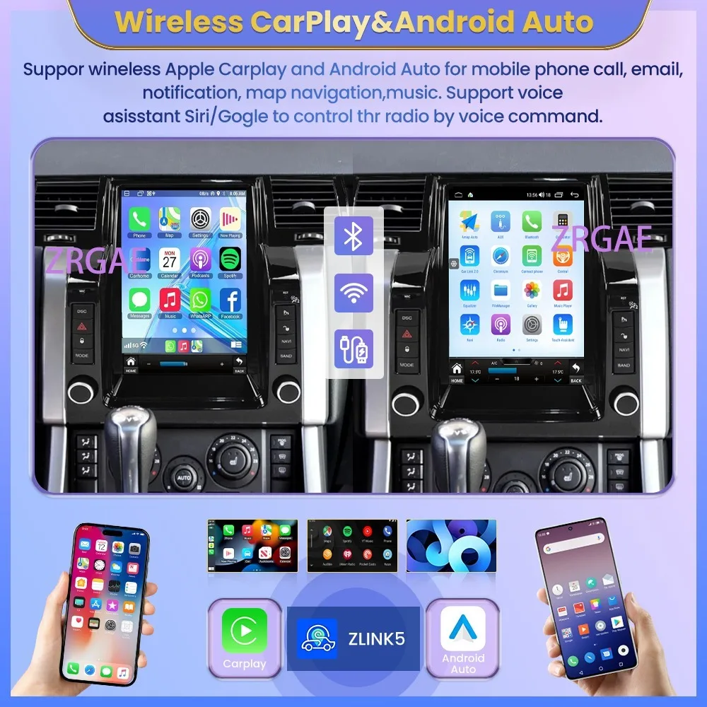 12.1”Android15 Car Radio For Land Range Rover Sport  2005-2009 Car Stereo Autoradio Multimedia Tesla Screen Carplay Unit GPS 4G