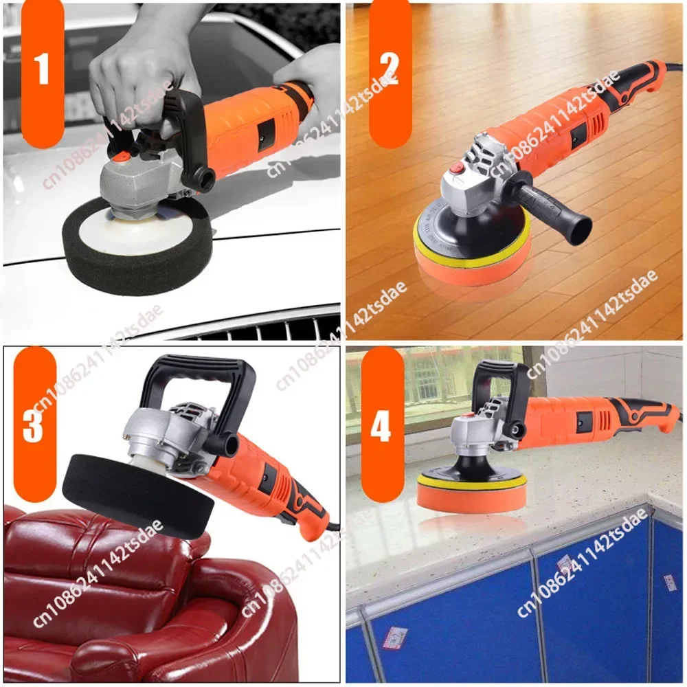 1200W 220V Adjustable Speed Car Electric Polisher Waxing Machine Automobile Furniture Polishing Tool Electric Polishing Machine