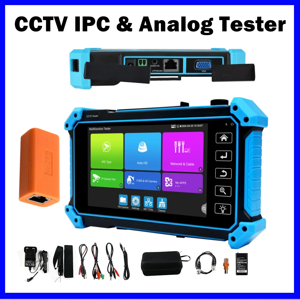 5.4 Inch CCTV Tester Monitor IP Camera Tester 8K Analog PTZ VGA HDMI Input Cable Tracer PoE Support ONVIF IPC-5200C plus