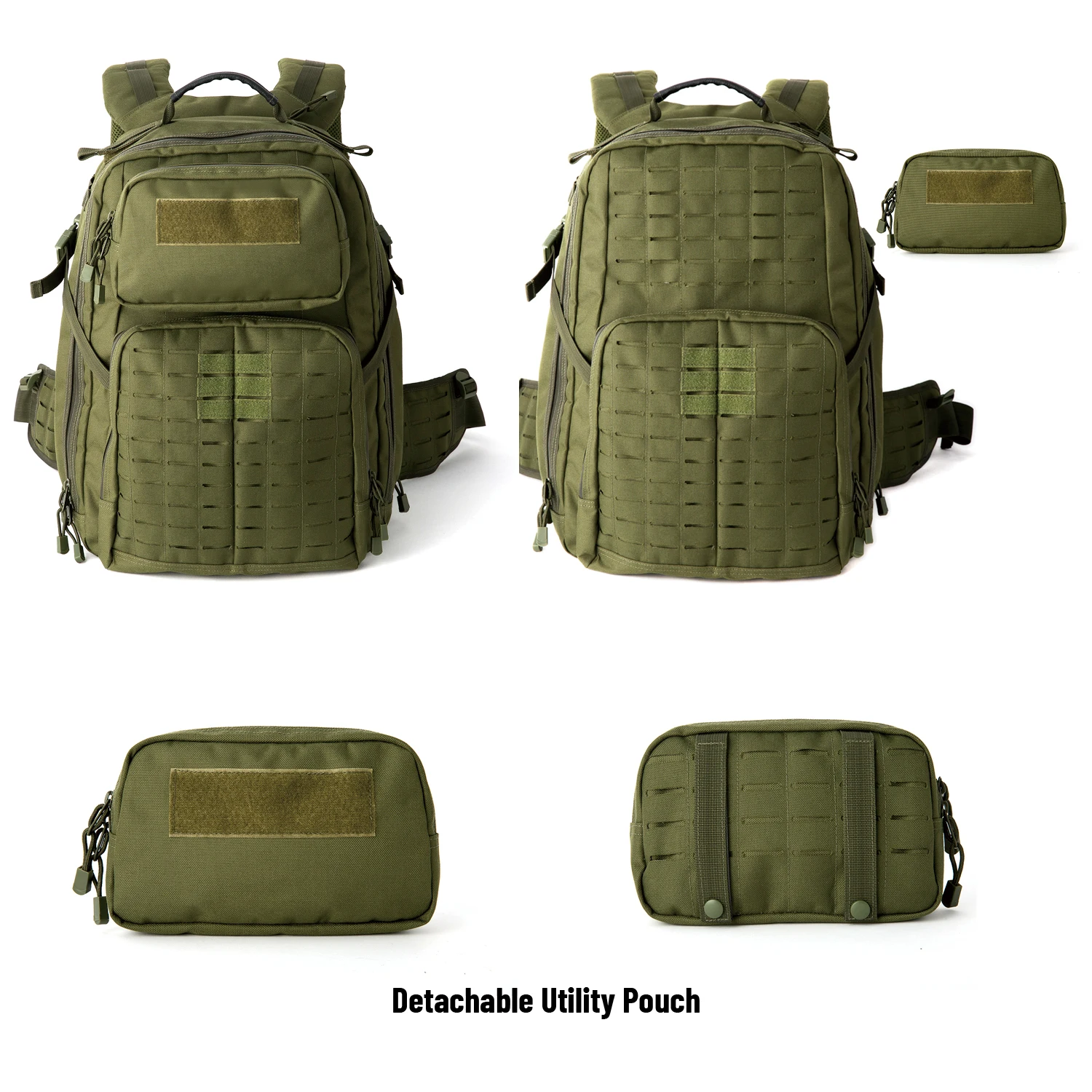 Akmax Adventure 48H MIL Rucksack MOLLE Tactical Assault Pack with Hydration 3L Bladder