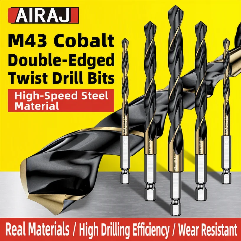 Cobalt Hex Shank Twist Drill Bit Set for Wood Metal Stainless Steel Hole Cutter HSS Core Drilling Tools 1.5mm to 8.5mm