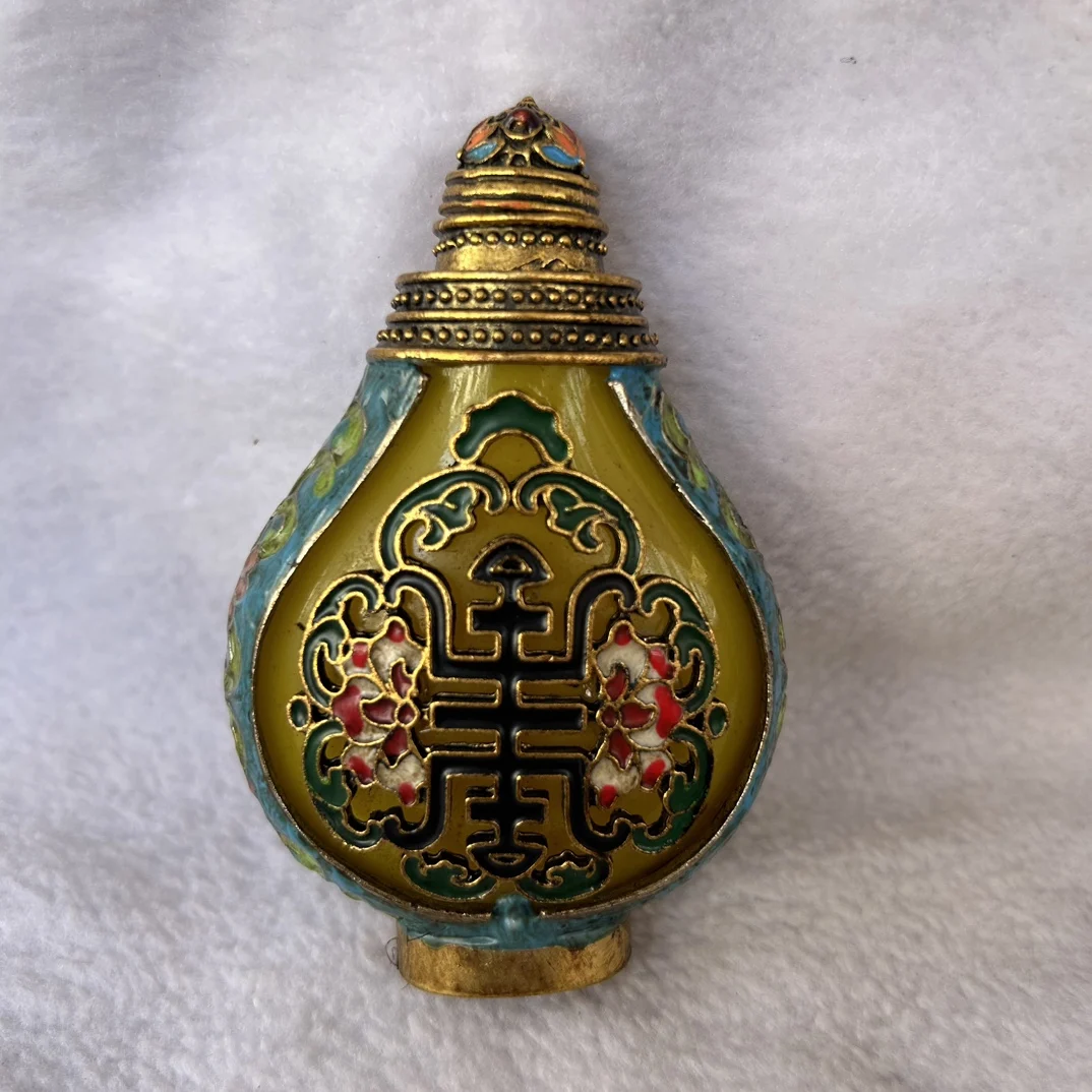 

Vintage Honey Wax Longevity Character Snuff Bottle Decorative Ornaments