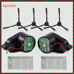 8 pz/lotto Panda X500 ECOVACS CR120 CEN546 aspirapolvere motore a spazzole spazzole laterali motori * 2(L + R)+ spazzola laterale * 4 + filtro hepa * 2