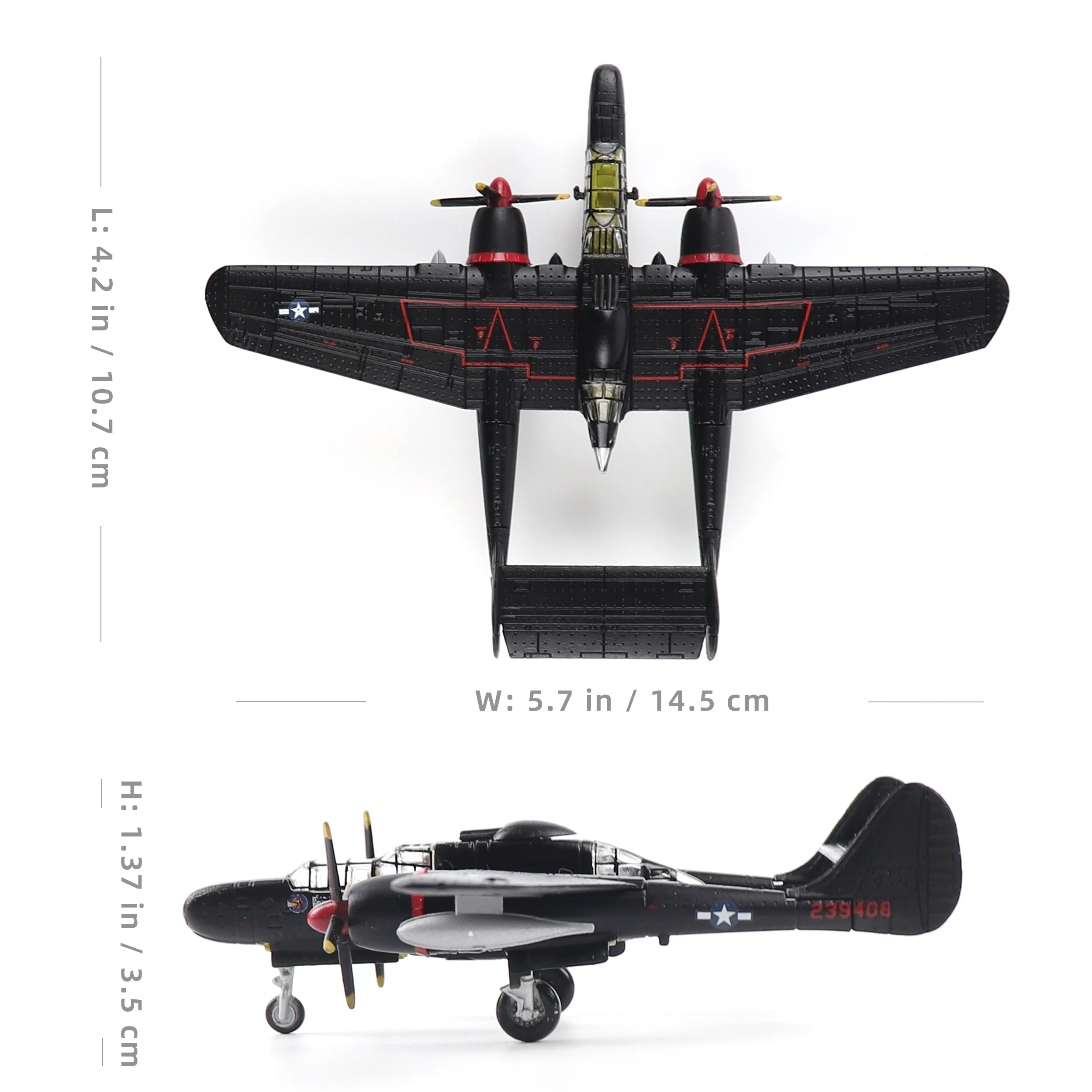 NUOTIE 1/72 TBD Devastator U.S. Navy WWII Fighter Die-cast Metal Model Military Display Aircraft for Display Collection or Gift