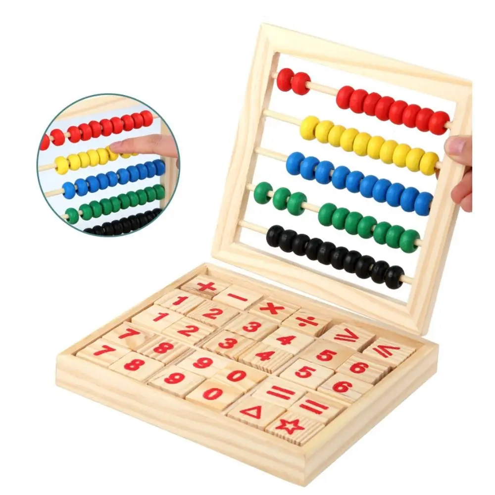 Creative Abacus for Montessori Wooden Learning Mathematics Tool Colorful Beads Intelligence Development Montessori Educational