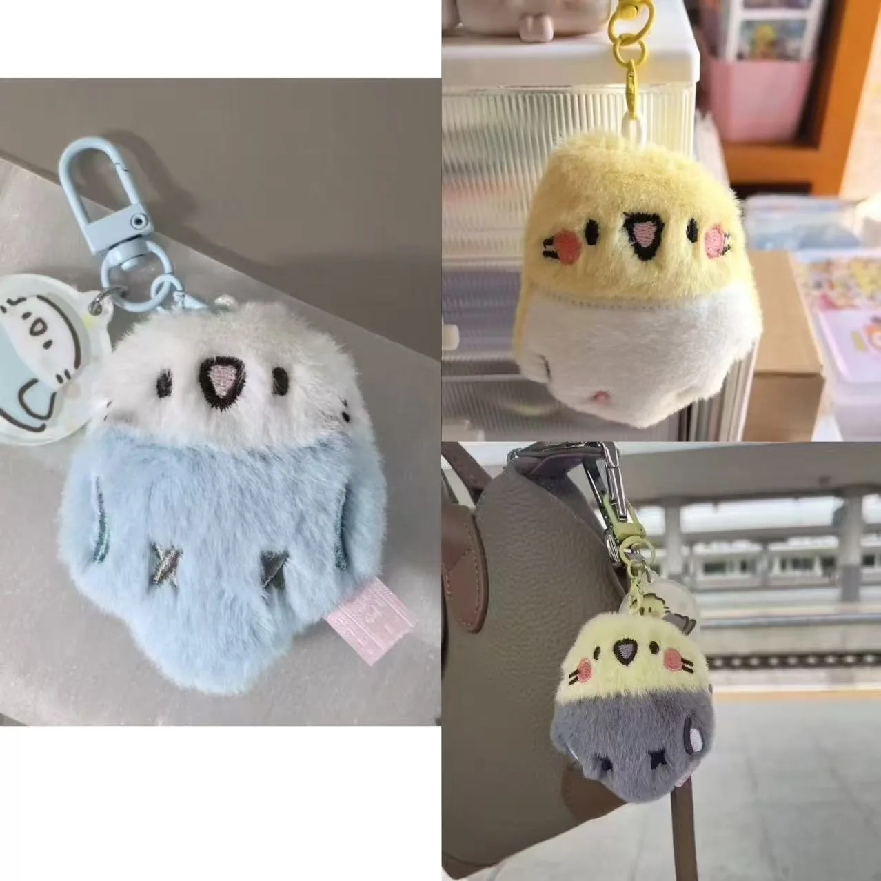 Cute Little Parrot Bird Adorable Hanging Ornaments for School Bags and Handbags Plush Dolls Super Cute with a Girlish Heart