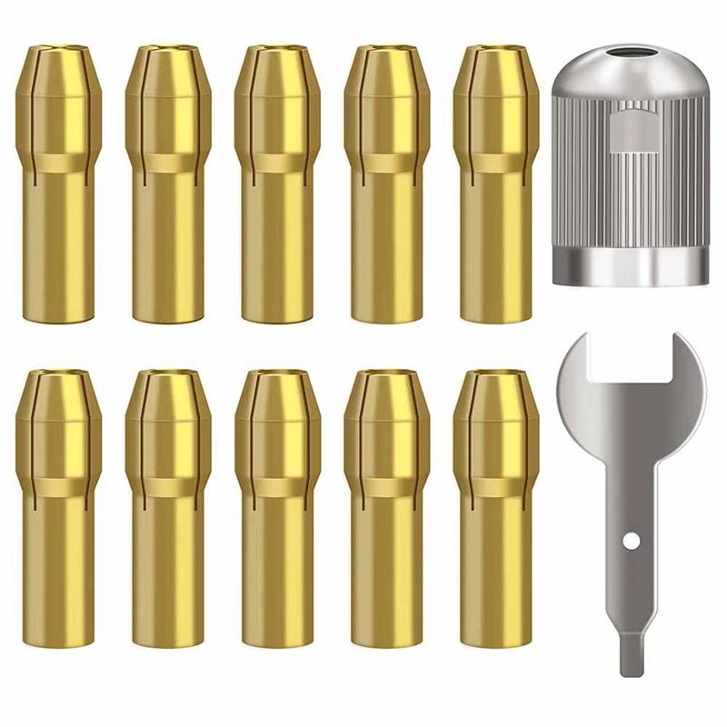 Quick Change Collets 4485 Brass Rotary Tool Accessories Compatible With For Dremel Collets Of Different Size Collets Nut