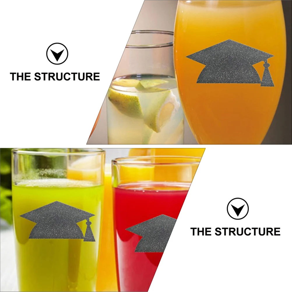 

24 шт., наклейки для украшения шляпы холостяка, бумажные украшения для выпускной кепки