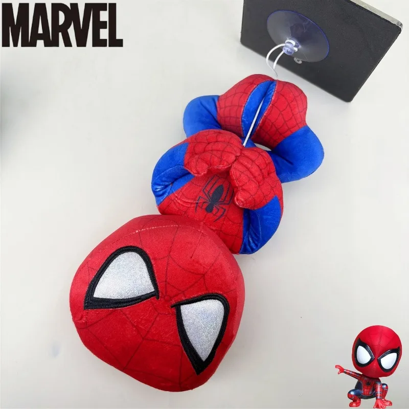 

Новая подвесная присоска Marvel с милым мультяшным рисунком Человека-паука, забавная плюшевая креативная кукла, можно наклеить на потолок, в комплект входит присоска, игрушкаvengers