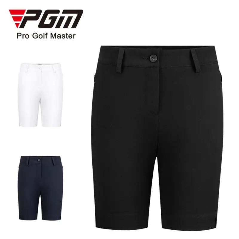 

PGM Women Summer Golf Shorts Pants Elastic Waterproof Half Trousers Zip Pocket Ladies Sports Clothing Wear Tennis KUZ129