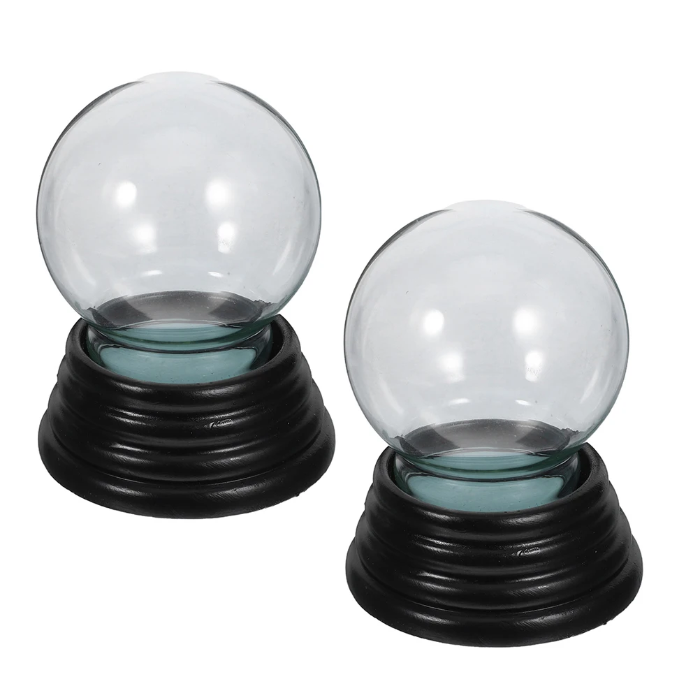 

2Pcs Clear Glass Snow Globe Covers Thickened Transparent DIY Christmas Crafting Globe Holiday Decoration Jar Craft Snow Globes