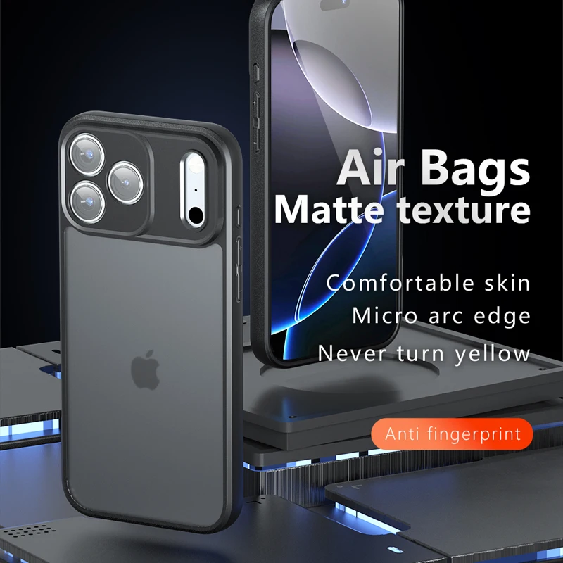 เคสสำหรับ iPhone 17 Air, 17 Pro, 17 Pro Max รุ่น ELVEV กันกระแทก ผิวด้าน ผลิตจากวัสดุ PC+TPU ป้องกันรอยนิ้วมือ ฝาหลังโทรศัพท์