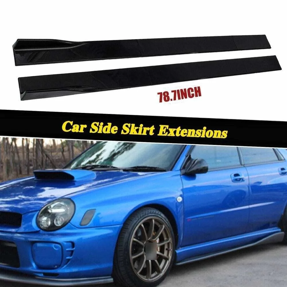 

78.7" For Mazda CX3 Glossy Black Car Side Skirts Lip Rocker Panel Kit Splitters United States