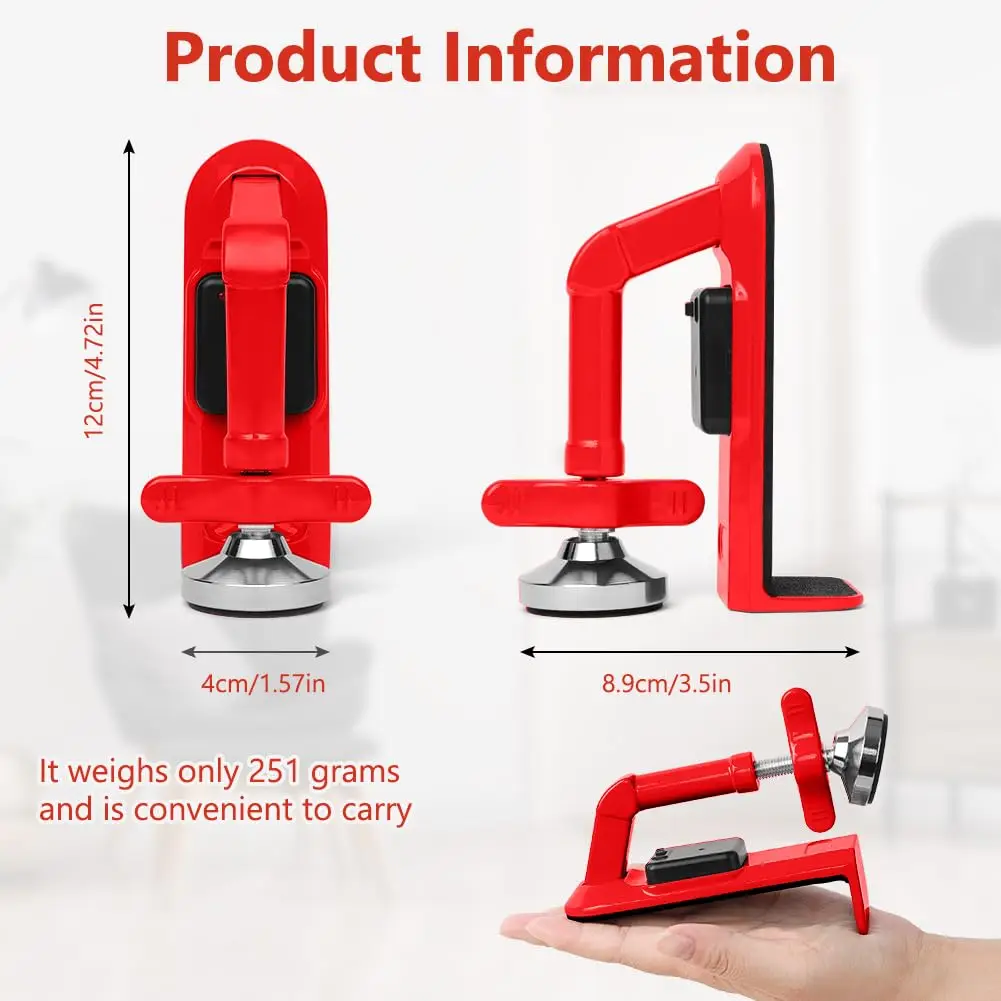 Door Stop Alarm,Portable Door Lock Brace,Adjustable Non-Slip Door Jammer Personal Protection Home Security for Hotel Travel image 5